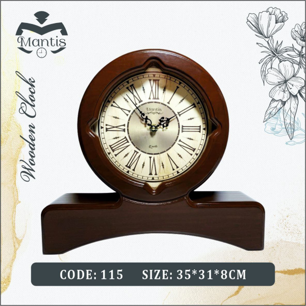 ساعت رومیزی چوبی مانتیس مدل 115