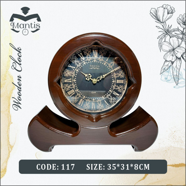 ساعت رومیزی چوبی مانتیس مدل 117