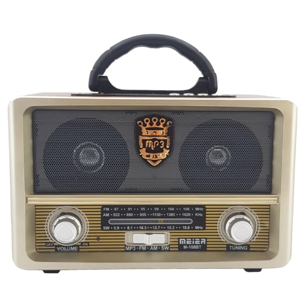 رادیو کلاسیک کمای رنگ تیره مدل 108BT