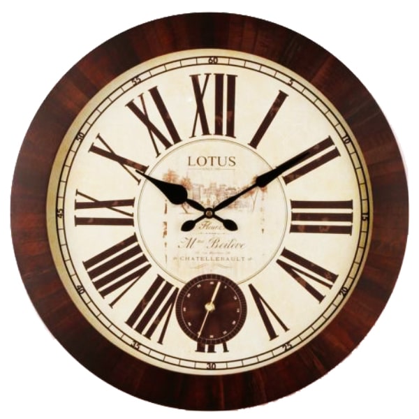ساعت دیواری چوبی لوتوس مدل 10012