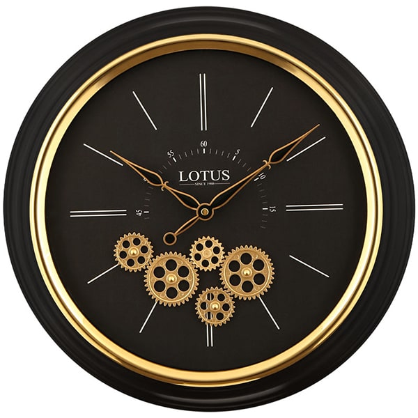 ساعت دیواری چرخ دنده ای لوتوس مدل 300305 مشکی
