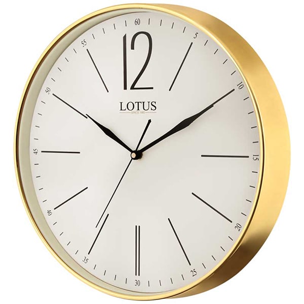 ساعت دیواری فلزی لوتوس مدل 7712 طلایی