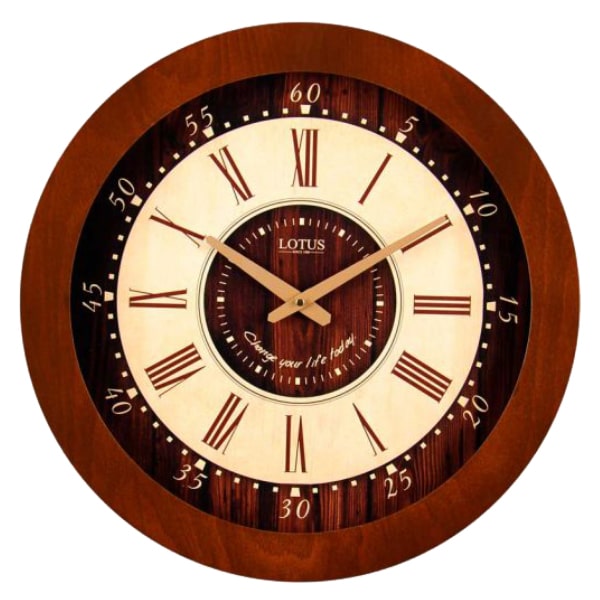 ساعت دیواری چوبی لوتوس مدل 9821