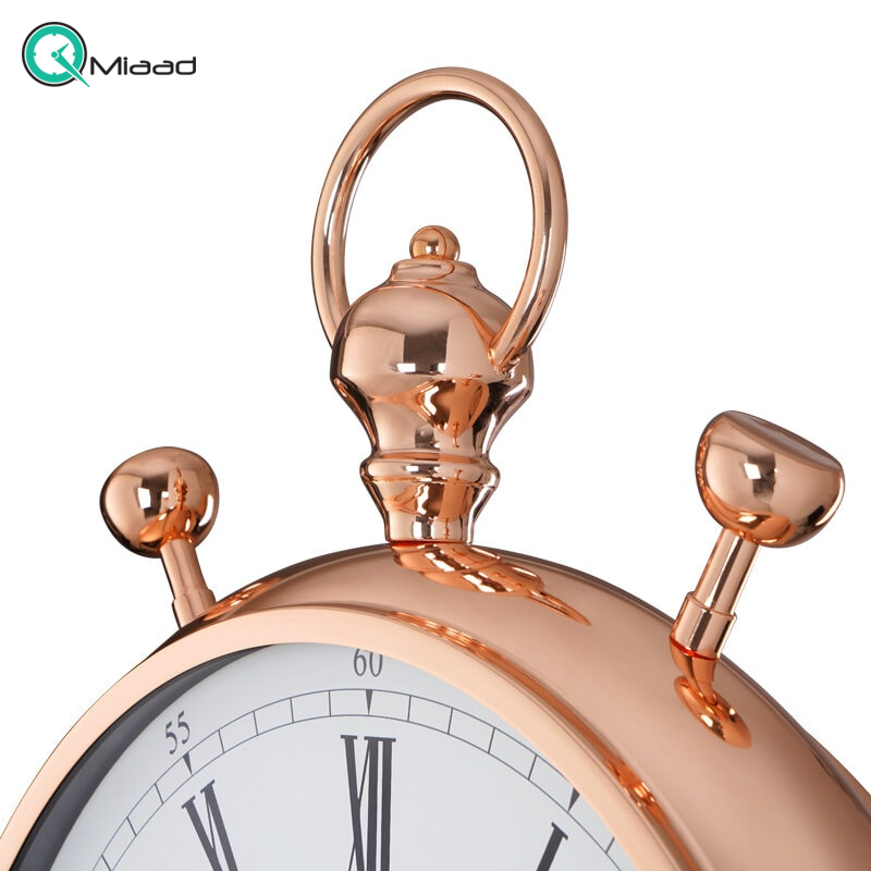 ساعت دیواری فلزی لوتوس مدل 20501 رزگلد، ساعت دیواری فلزی قطر 34، ساعت دیواری طرح جیبی نوستالژی با اعداد یونانی ساعت دیواری لوتوس