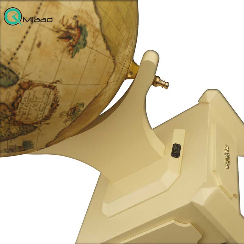 کره زمین چرخشی لوتوس مدل DORIS کد GL-9802 رنگ کرم دکوری فانتزی