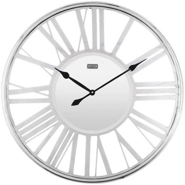 ساعت دیواری فلزی لوتوس، ساعت دیواری مدرن و مینیمال فلزی با طراحی خاص قطر 60، ساعت دیواری آبکاری شده با موتور آرامگرد | مدل 18027