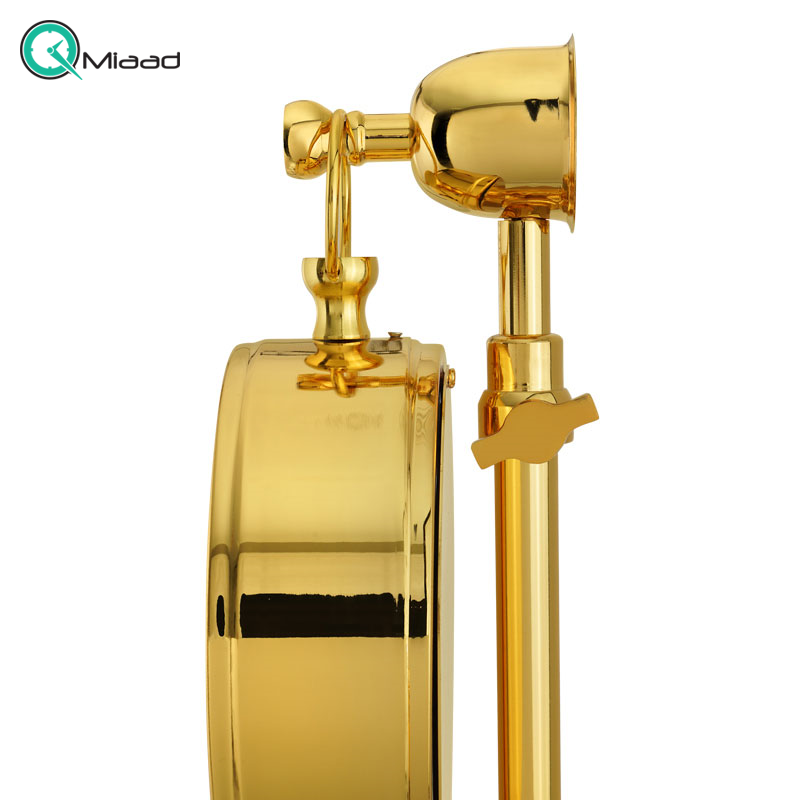 ساعت رومیزی فلزی لوتوس، ساعت رومیزی فلزی مدل WINOLA، آبکاری باکیفیت بدنه با رنگ طلایی، مدل TC-809 ساعت رومیزی چوبی