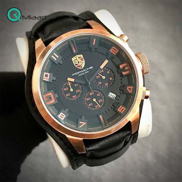 ساعت مچی پورشه مردانه مدل JP-24056M رزگلد ساعت مچی porsche