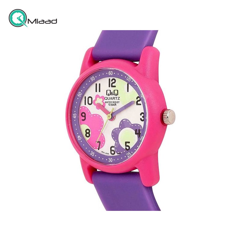 ساعت مچی بچه گانه کیو اند کیو کد VR41J006Y ساعت دخترانه