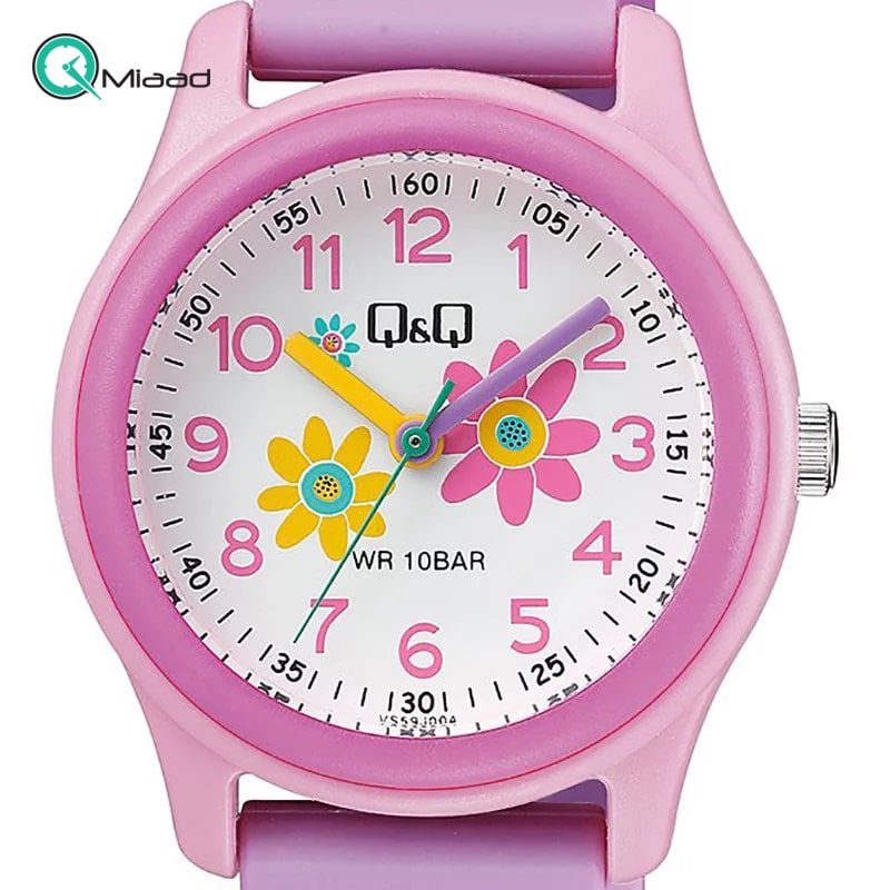 ساعت مچی بچه گانه کیو اند کیو کد VS59J004Y ساعت دخترانه