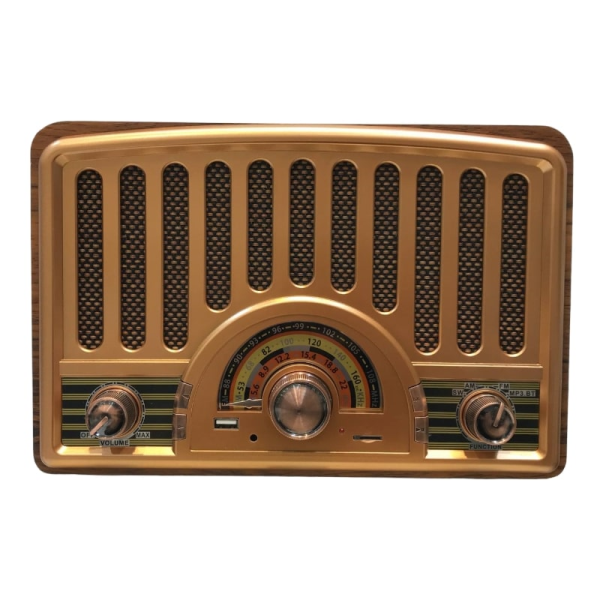 رادیو کلاسیک، رادیو شارژی قابل حمل با قابلیت های فوق العاده،قابلیت نصب فلش مموری و USB، پشتیبانی از بلوتوث، دارای صدای استریو و با کیفیت | مدل 1928