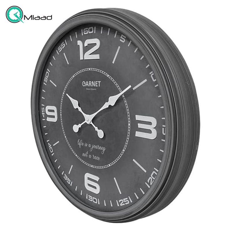 ساعت دیواری شوبرت، ساعت دیواری سایز 60 طرح چوبی فریم پلاستیکی با قیمت اقتصادی، صفحه چوبی ساعت، دارای موتور روانگرد و بدون صدا | مدل 5261 گارنت ساعت دیواری جدید