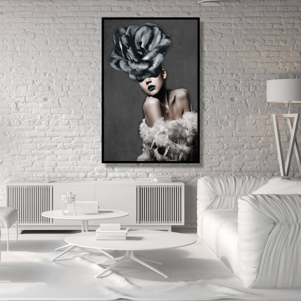 تابلو دکوراتیو شاین، جدیدترین مدل تابلو با بالاترین کیفیت چاپ، متریال پی وی سی قاب، تابلو زیبا و جذاب، تابلو هنری با کیفیت فوق العاده و قابل شستشو طرح انتزاعی رز بانو، کد F