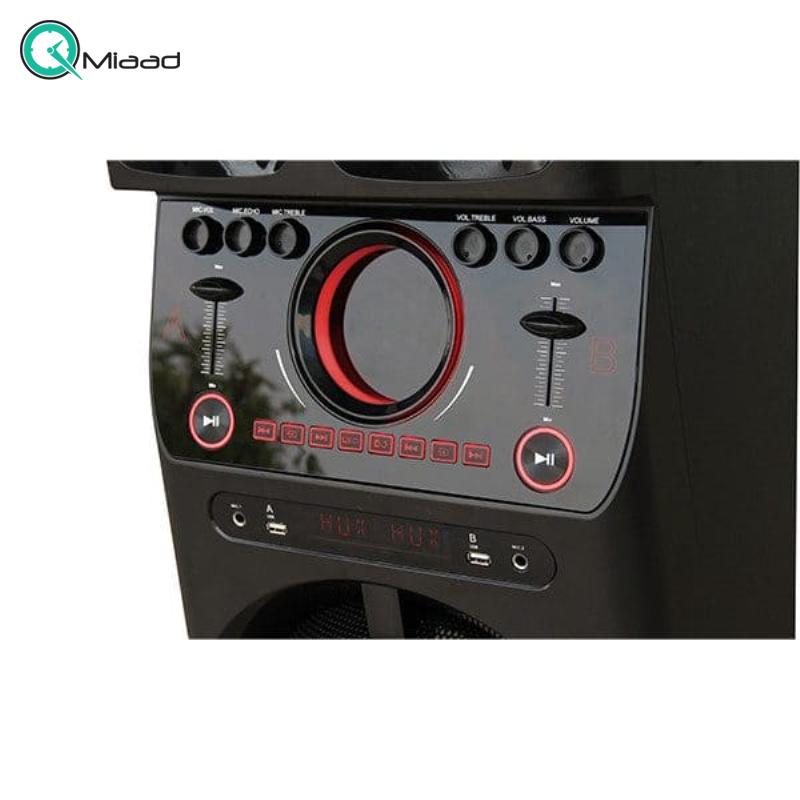 اسپیکر بلوتوث، اسپیکر بلوتوثی فوق العاده با بهره مندی از نورپردازی LED و نمایشگر اسپیکر، دارای پنل حرفه ای تنظیم صدا، قابلیت های AUX,USB,BT,FM و میکروفون وایرلس | مدل TS 1020  خرید اسپیکر بلوتوثی