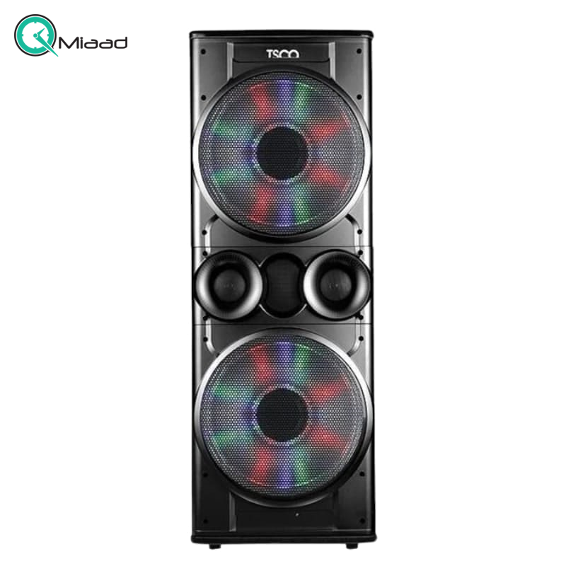 اسپیکر بلوتوث، اسپیکر بلوتوثی فوق العاده دارای نور موزیکال و نمایشگر عملکرد اسپیکر، بهره مندی از پنل حرفه ای تنظیم صدا، قابلیت های AUX,USB,BT,FM و میکروفون وایرلس | مدل TS 2080