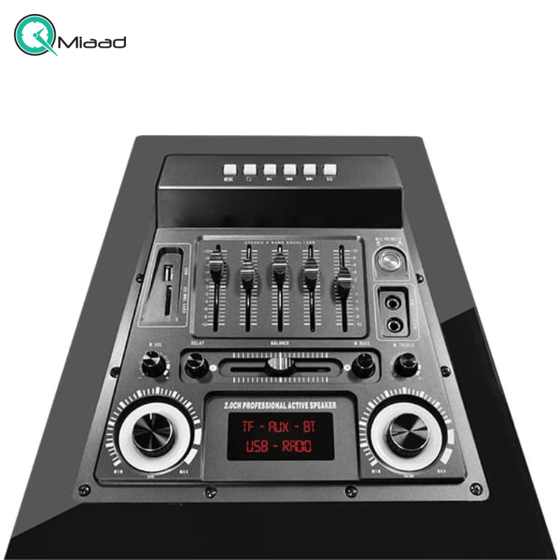 اسپیکر بلوتوث، اسپیکر بلوتوثی فوق العاده دارای نور موزیکال و نمایشگر عملکرد اسپیکر، بهره مندی از پنل حرفه ای تنظیم صدا، قابلیت های AUX,USB,BT,FM و میکروفون وایرلس | مدل TS 2080  خرید اسپیکر بلوتوثی