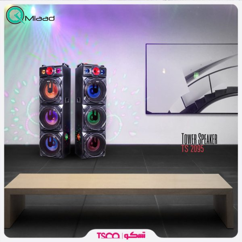 اسپیکر بلوتوث، اسپیکر بلوتوثی فوق العاده دارای نورپردازی مجزا با Light Ball 6، بهره مندی از پنل حرفه ای تنظیم صدا، قابلیت های AUX,USB,BT,FM و میکروفون وایرلس | مدل TS 2095