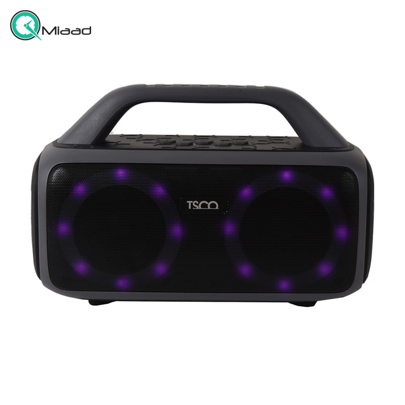 اسپیکر بلوتوث، اسپیکر بلوتوثی قابل حمل و دارای چراغ های RGB، پورت شارژ Type C، قابلیت های AUX,USB,BT,FM، قابلیت پشتیبانی از تماس تلفنی| مدل TS 23500