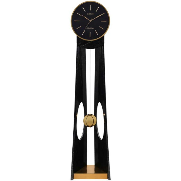 ساعت ایستاده و کنارسالنی لوتوس مدل 14142 مشکی طلایی