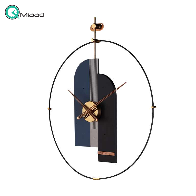 ساعت دیواری مدرن لاکوی کد WMC-15015، ساعت دیواری لاکوی با متریال با کیفیت و با دوام، طراحی مینیمال، دارای موتور آرامگرد و 5 سال گارانتی، رنگ قهوه ای مشکی