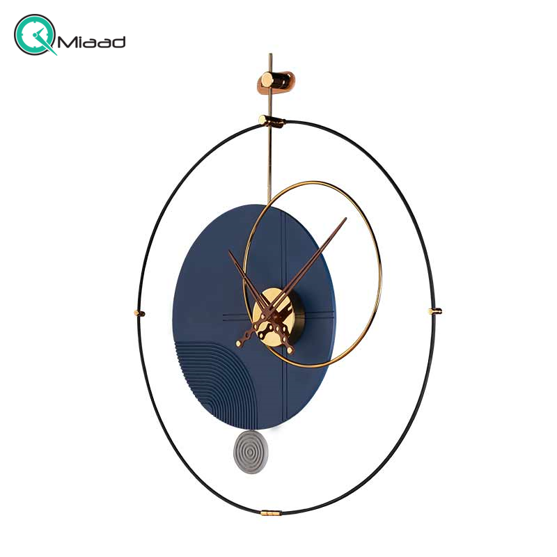 ساعت دیواری مدرن لاکوی کد WMC-15019، ساعت دیواری لاکوی با متریال با کیفیت و با دوام، طراحی مینیمال، دارای موتور آرامگرد و 5 سال گارانتی، رنگ آبی