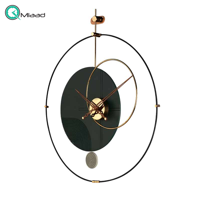 ساعت دیواری مدرن لاکوی کد WMC-15019، ساعت دیواری لاکوی با متریال با کیفیت و با دوام، طراحی مینیمال، دارای موتور آرامگرد و 5 سال گارانتی، رنگ سبز