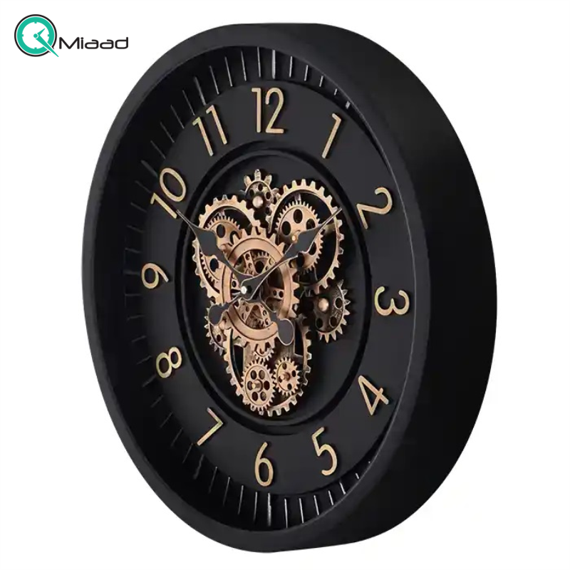 ساعت دیواری والتر Walther کد 5106 | ساعت دیواری چرخ دنده دار با موتور آرامگرد، طراحی خلاقانه، ساخته شده از متریال فلز