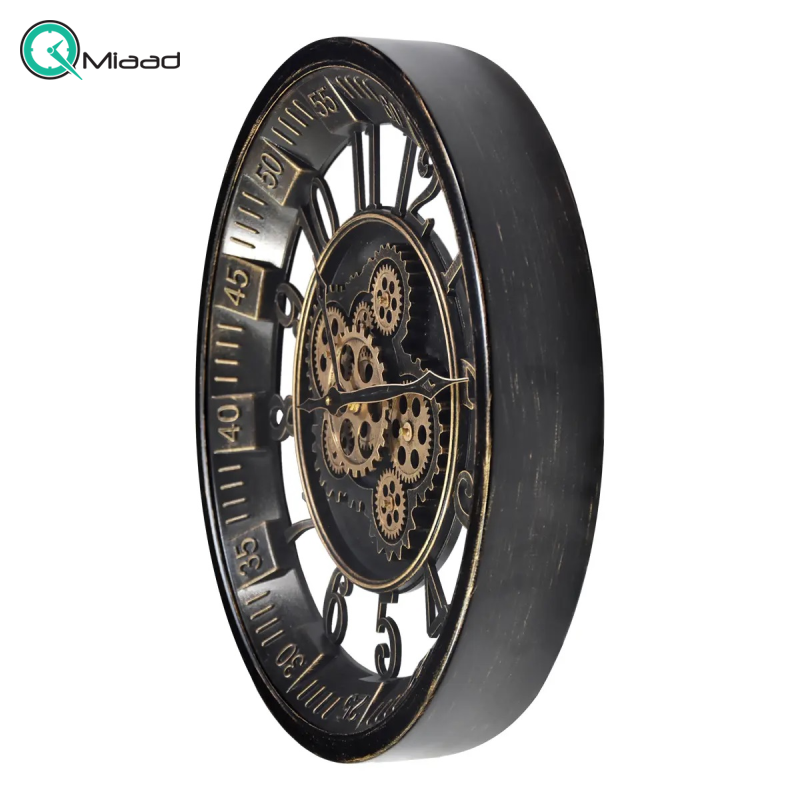 ساعت دیواری والتر Walther کد 5140 | ساعت دیواری چرخ دنده دار با موتور آرامگرد، طراحی خلاقانه، ساخته شده از متریال فلز