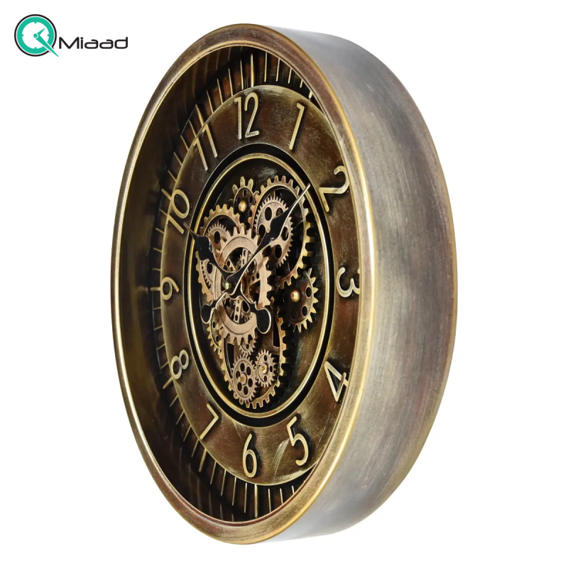 ساعت دیواری والتر Walther کد 5145 | ساعت دیواری چرخ دنده دار با موتور آرامگرد، طراحی خلاقانه، ساخته شده از متریال فلز