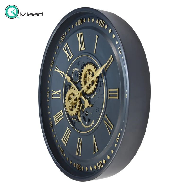 ساعت دیواری والتر Walther کد 6142 | ساعت دیواری چرخ دنده دار سایز 60 با موتور آرامگرد، طراحی خلاقانه، ساخته شده از متریال فلز