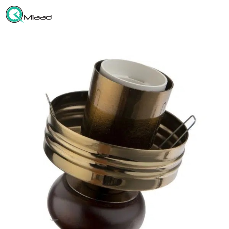 آباژور و چراغ خواب والتر مدل BT11001، آباژور با متریال چوب و فلز فوق العاده و حباب شیشه ای با کیفیت، طرح زیبا شید با جنس شید  قیمت آباژور والتر