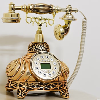 تلفن رومیزی سلطنتی آرنوس رنگ گلد مدل 039G