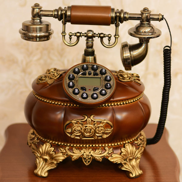 تلفن رومیزی آرنوس، تلفن سلطنتی دست ساز ساخته شده از رزین، تلفن دکوری و تزیینی زیبا سبک قدیمی دارای کالر آیدی | کد 410W