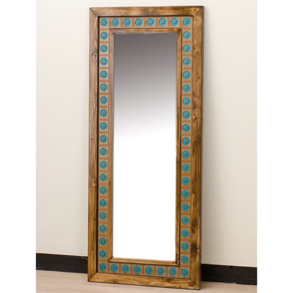 آینه ایستاده مدل فیروزه کد AY04096، آینه قدی بسیار زیبا با طراحی چوبی و کلاسیک