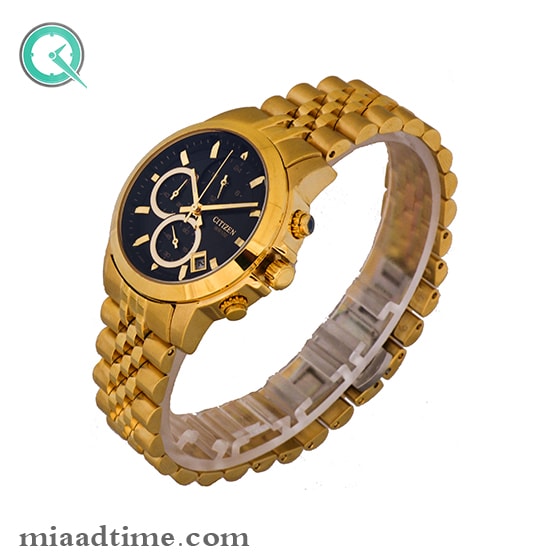 ساعت مچی سیتیزن زنانه کرنوگراف طلایی صفحه مشکی مدل 81205/2L ساعت مچي زنانه