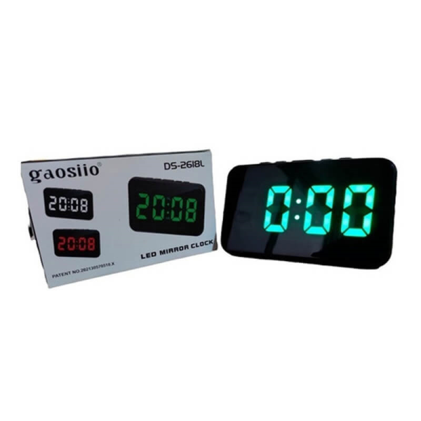 ساعت رومیزی دیجیتال، ساعت رومیزی بی‌نظیر و خاص، طرح دیجیتال، سنسور اتوماتیک تنظیم نور در شب مدل 2618