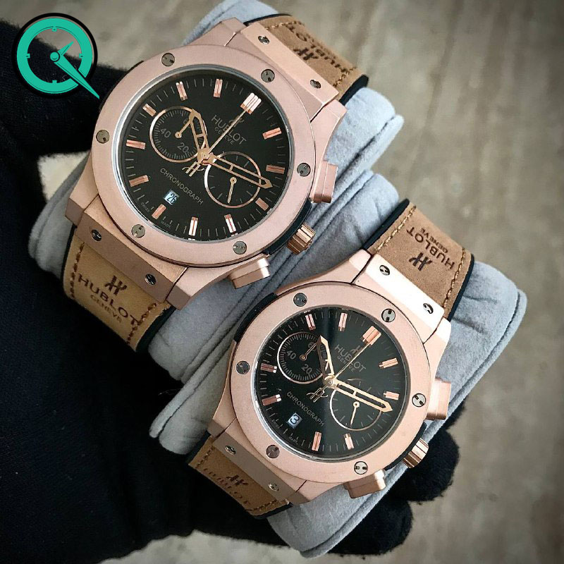 ساعت مچی ست هابلوت مدل 3326 رزگلد قیمت ساعت مچی سه موتوره مردانه