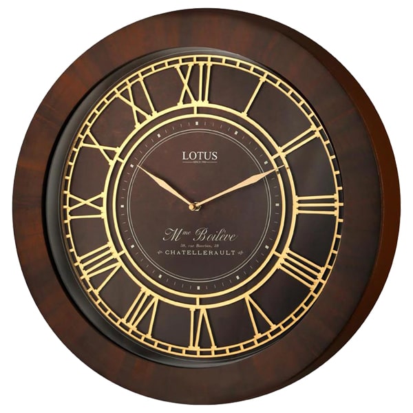 ساعت دیواری چوبی لوتوس مدل 10013