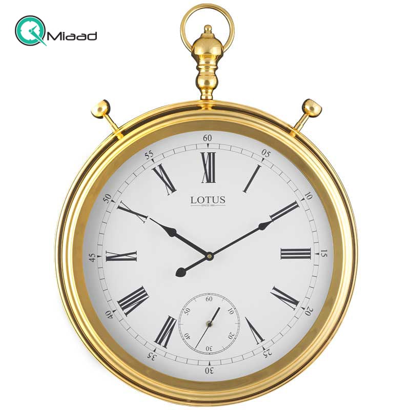 ساعت دیواری فلزی لوتوس مدل 16038 Gold-WH قیمت ساعت دیواری