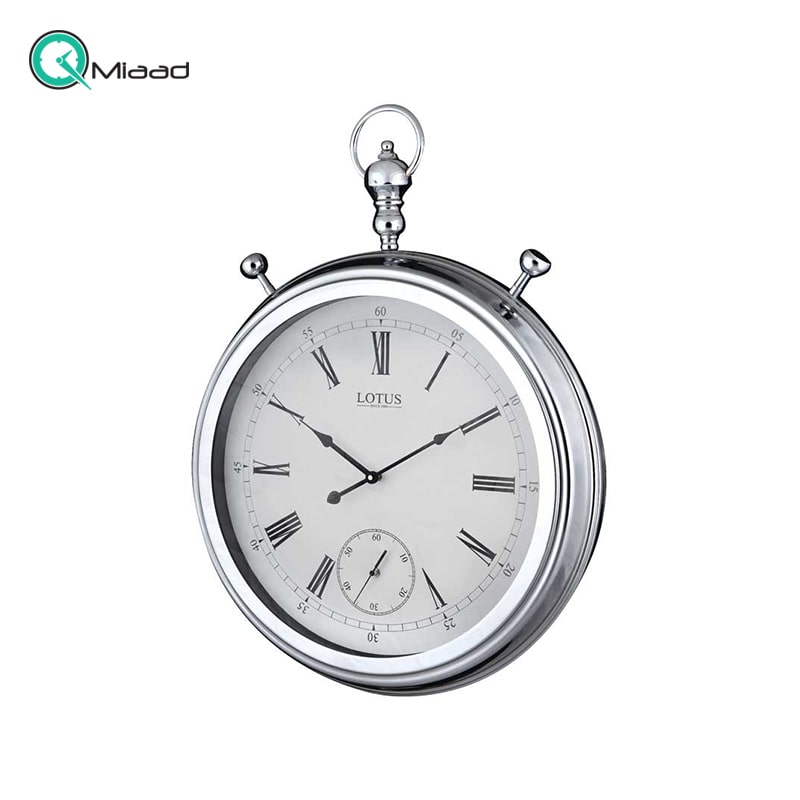 ساعت دیواری فلزی لوتوس مدل 16038 SILVER/WH قیمت ساعت دیواری
