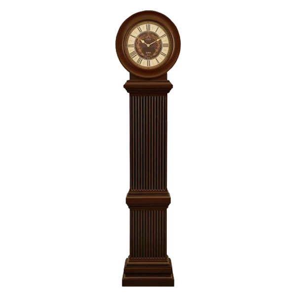 ساعت ایستاده چوبی لوتوس، ساعت کنار سالنی و گرند فادر شیار دار با بسته بندی عالی، ساعت ایستاده با طراحی جذاب و مدرن مدل XL-227 قهوه ای
