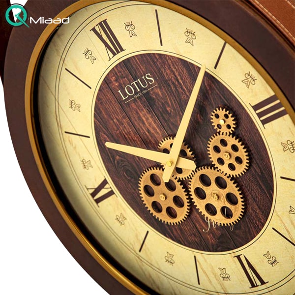 ساعت دیواری چوبی لوتوس کد 400403 خرید ساعت دیواری