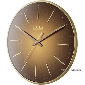 ساعت دیواری فلزی شیشه دار لوتوس  مدل  LEO M-6616