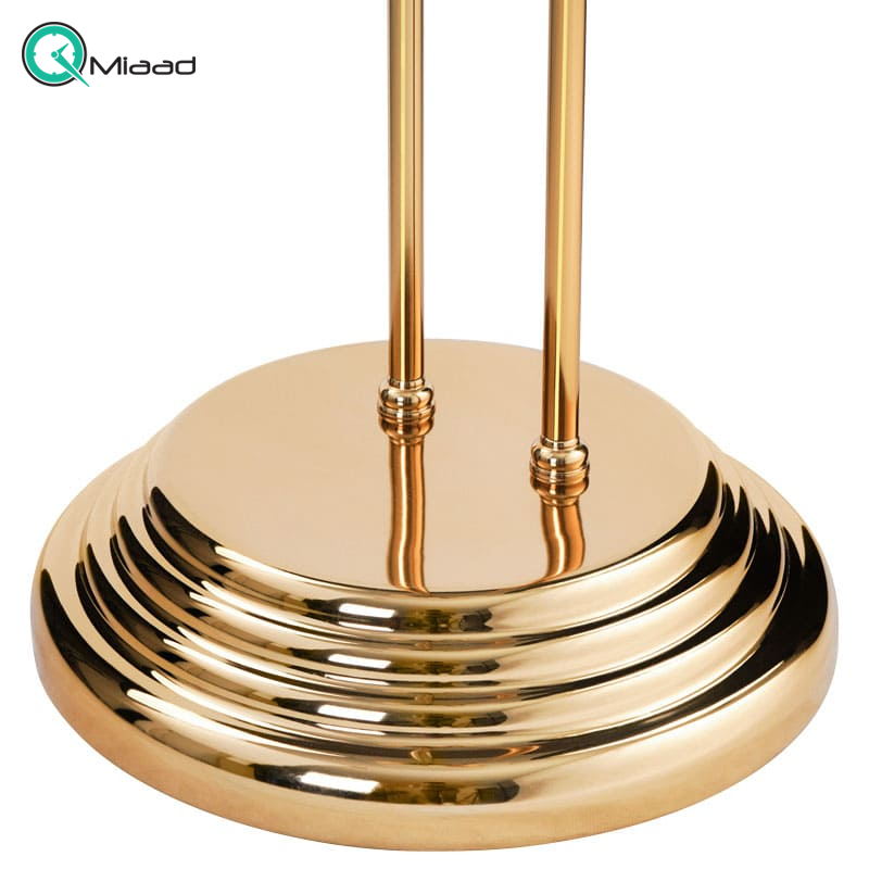 ساعت ایستاده لوتوس، ساعت ایستاده مدرن و مینیمال با طراحی جذاب، فریم از فلز آبکاری شده درجه یک، رنگ طلایی، موتور آرامگرد تایوانی، صفحه سفید رنگ | مدل MFC-9128