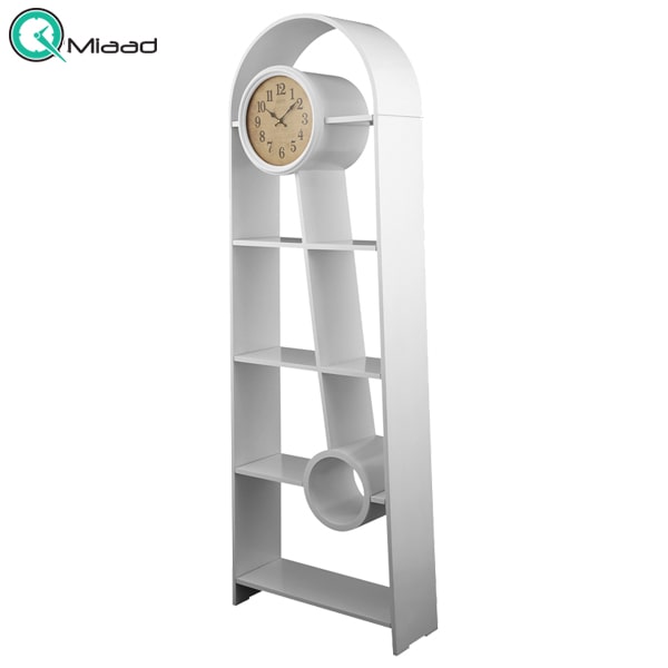 ویترین ساعت دار چوبی لوتوس مدل 999 سفید خرید ساعت ایستاده