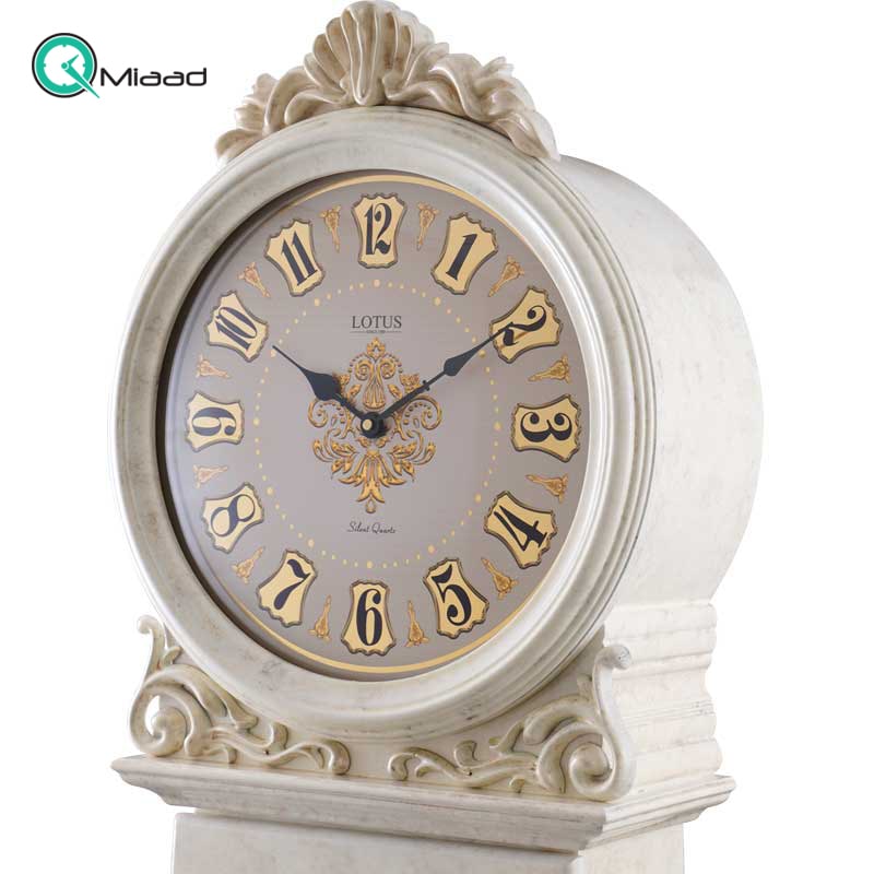 ساعت سالنی لوتوس مدل 219 New WHITE/MARBLE عکس ساعت ایستاده جدید