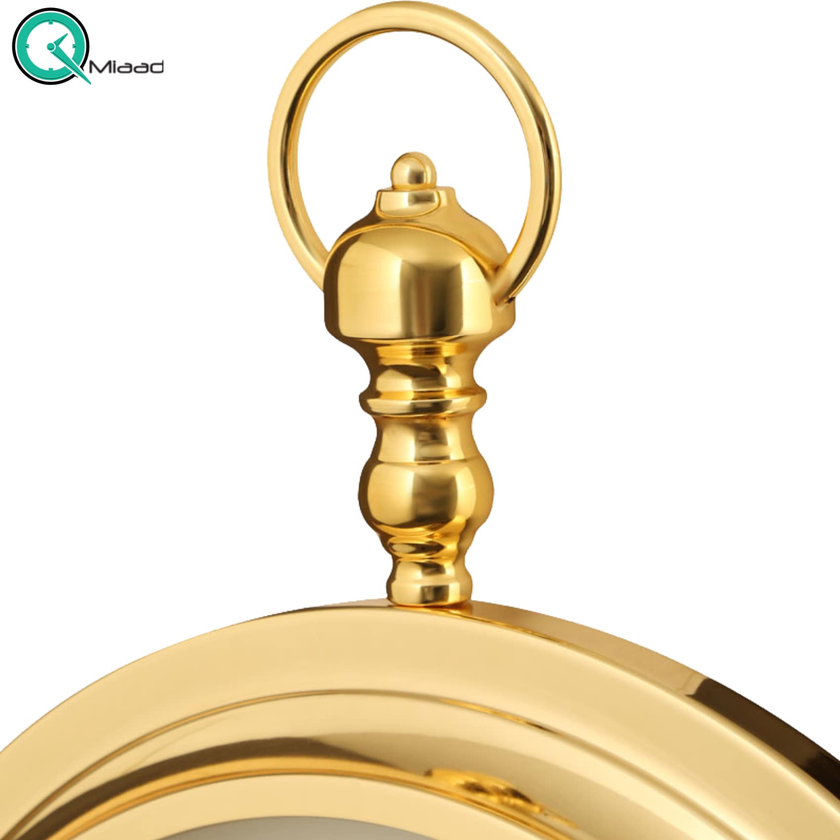 ساعت دیواری فلزی لوتوس، ساعت دیواری قطر 53 سبک ساعت های جیبی نوستالژی دارای موتور ثانیهشمار، مدل 4031 طلایی خرید ساعت دیواری شیک