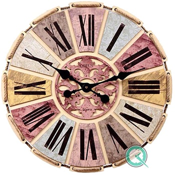 ساعت دیواری لوتوس چوبی | کد MA-3313 | سبک آمریکایی