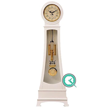 ساعت ایستاده لوتوس LOTUS مدل رزالیا |کلاسیک چوبی سفید | کد XL-211WH
