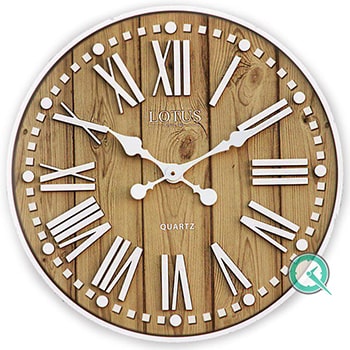 ساعت دیواری لوتوس LOTUS سبک آمریکایی | گرد با حروف یونانی | کد MA-3321